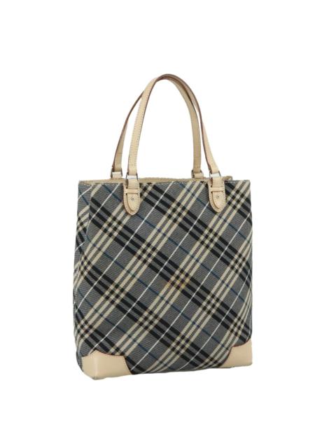 Burberry Burberry Nova Check Blue Label Tote Bag Canvas Navy Beige Silver