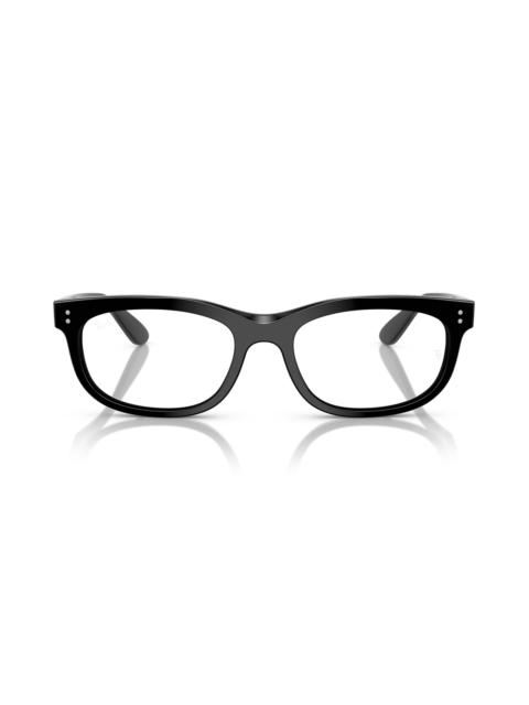 Ray-Ban Ray-Ban Pillow 56mm Oval Optical Glasses in Black at Nordstrom