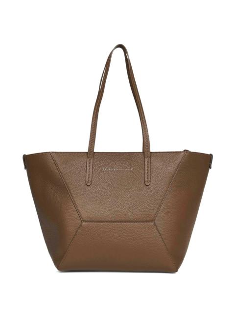 Brunello Cucinelli Brunello Cucinelli Logo-print Leather Shoulder Bag