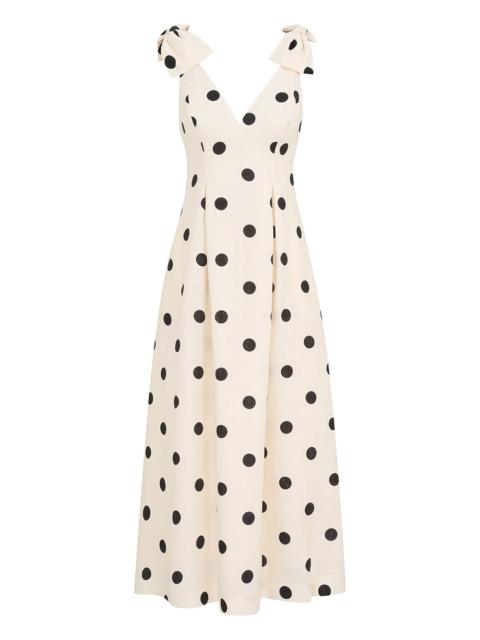 Zimmermann CRUSH V NECK MIDI DRESS