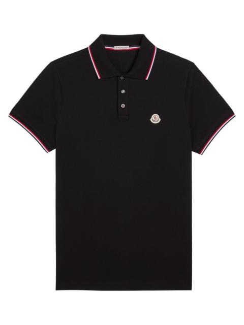 Moncler Moncler Logo-appliquéd Piqué Cotton Polo Shirt