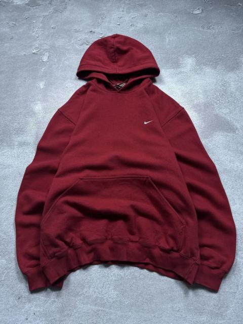 Nike Vintage Nike Small Logo Burgundy Colour Hoodie Size XL
