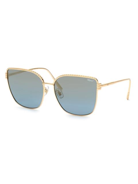 Chopard Chopard Blue Gold Mirror Butterfly Ladies Sunglasses SCHG67M 300G 63