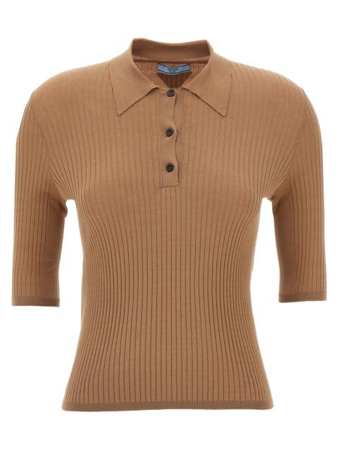 Prada Women Knitted Polo Shirt