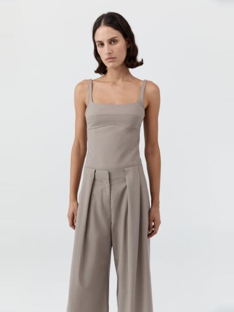 ST. AGNI Tailored Bustier Top - Mousse