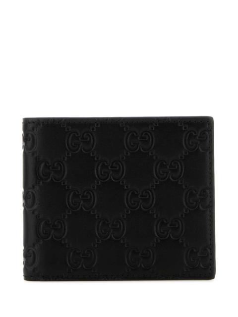 GUCCI Gucci Men Black Leather Wallet