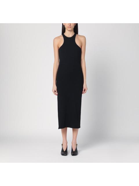 courrèges Courreges Courrèges Black ribbed midi dress