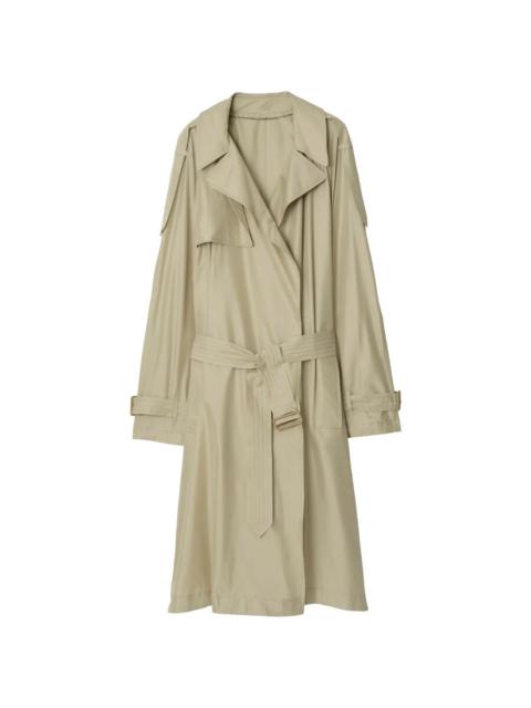 Burberry Burberry Long Silk Belted Trench Coat