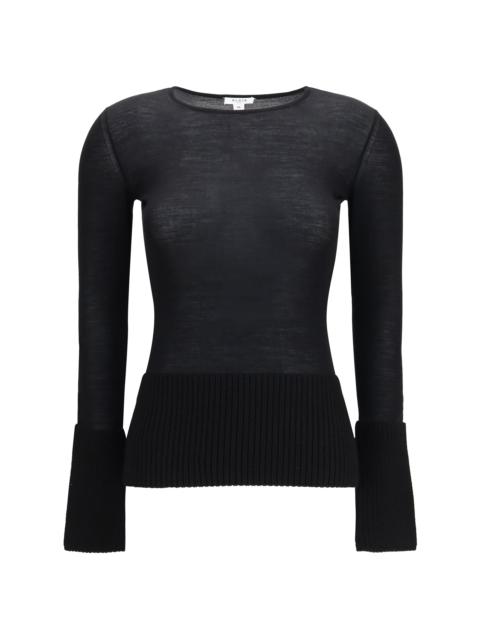 Alaïa Alaïa Merino Wool Crewneck Top Noir Women