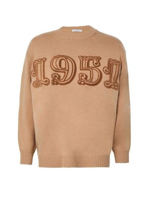 Max Mara MAX MARA Fido Beige Round Neck Sweater New & Authentic (Wome