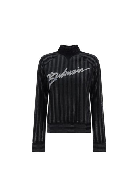 Balmain Balmain High-Neck Logo Sweater Women