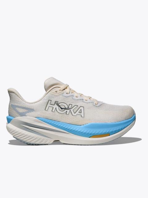 HOKA Women's Mach X 3 Shoes in White/Alabaster