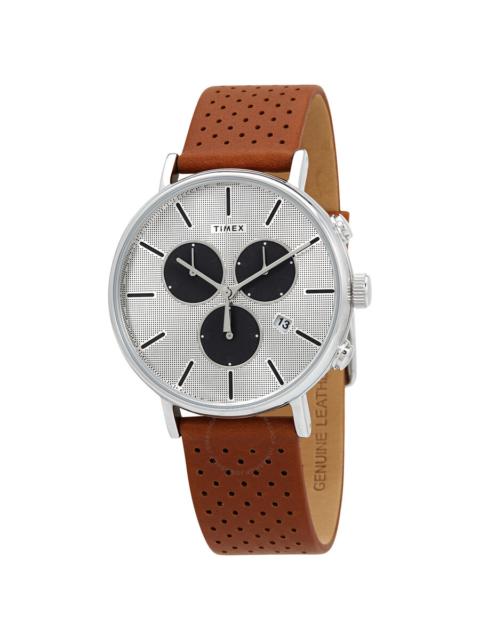Timex - Open Box - Timex Fairfield Chronograph Quartz Silver Dial Men's Watch TW2R79900