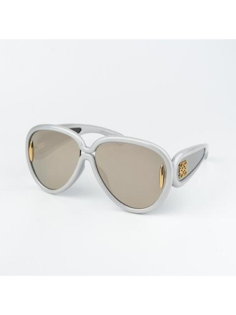 Loewe Loewe X PAULA'S IBIZA Women Sunglasses White Gold Mirror Pilot LW40132I 24C