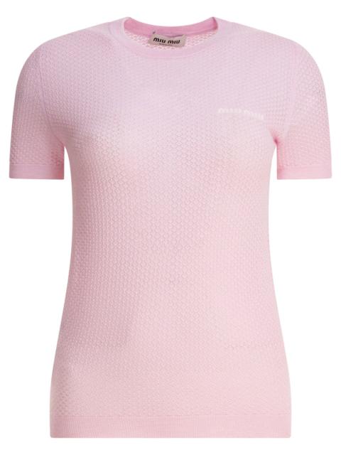 Miu Miu Miu Miu Crew-neck Sweater With Logo