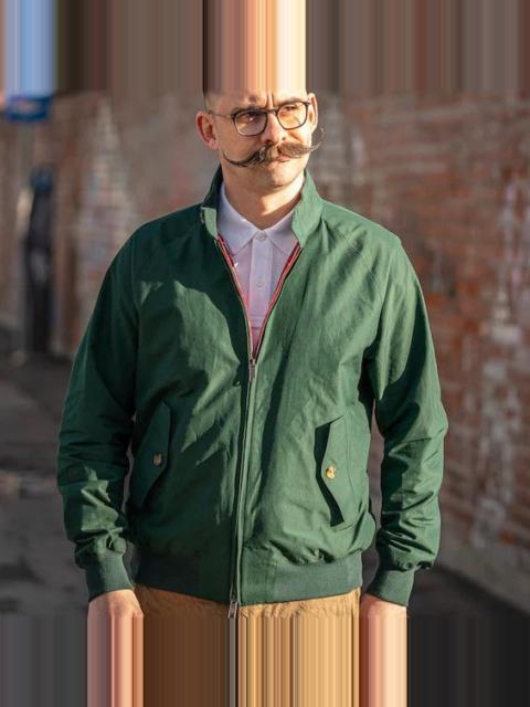 Other Designers BARACUTA GREEN CASUAL JACKET, TARTAN SKIN HEAD STYLE RARE