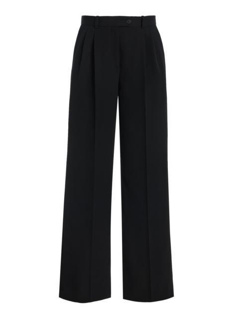 The Row Virgil Pleated Wool Pants black