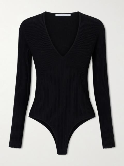 MARIA McMANUS Recycled Ribbed-knit Bodysuit
