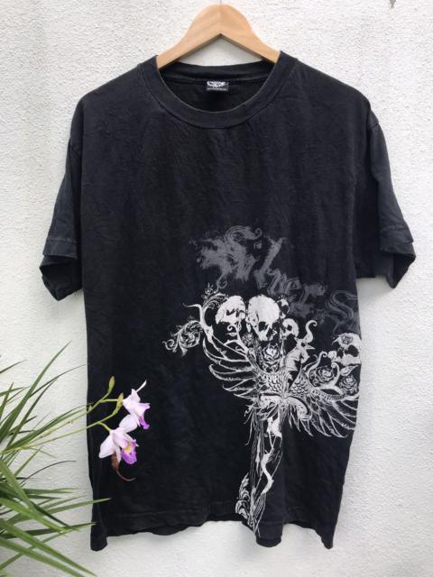 Other Designers VINTAGE SILVER STAR SKULLS SUN-FADED T-SHIRT