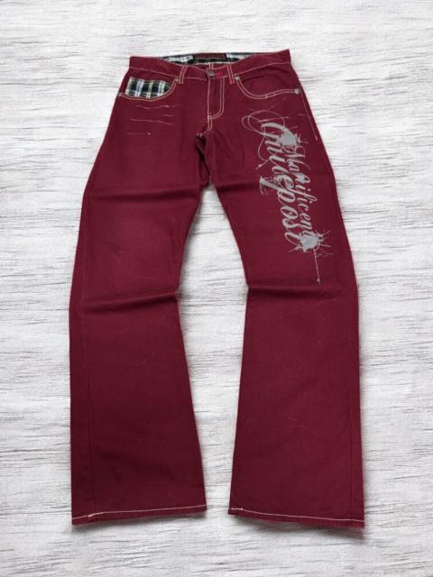 Hysteric Glamour Vintage Jack Serika Burgundy Jeans Streetwear Japan Style