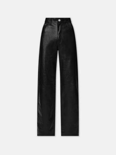 AMIRI WOMEN'S LEATHER WIDE STRAIGHT
