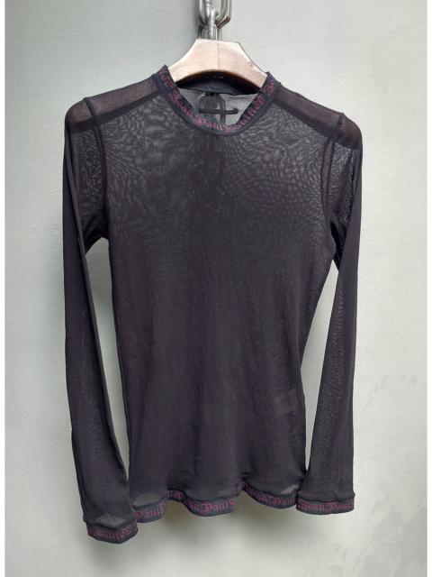 Jean Paul Gaultier Jean Paul Gaultier Sheer Mesh Long Sleeve Top