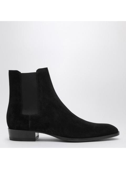 SAINT LAURENT Saint Laurent Wyatt 30 Black Suede Ankle Boot Men