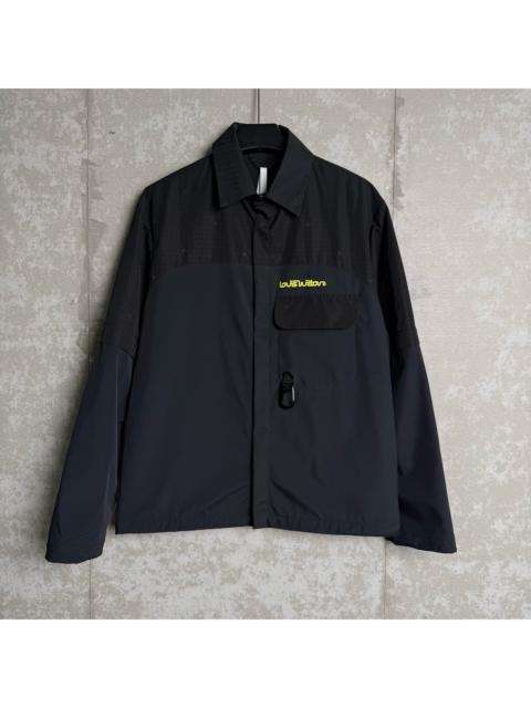 Louis Vuitton Louis Vuitton Black Tone-on-Tone Embroidered Detachable Jacket