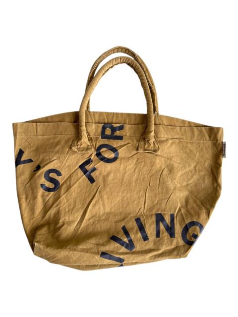 Yohji Yamamoto Spellout Runway Big Canvas Tote Shoulder Bag