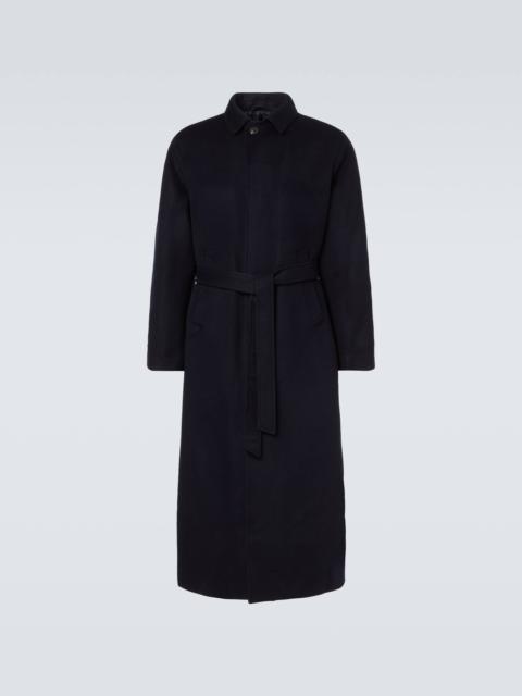 SAMAN AMEL Belted wool overcoat