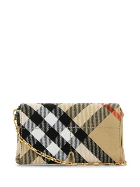 Burberry Embroidered fabric crossbody bag