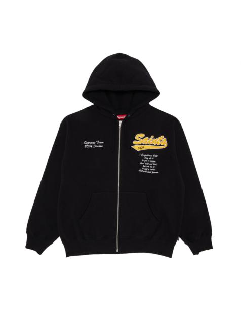 Supreme Supreme Salvation Zip Up Hooded Sweatshirt 'Black'