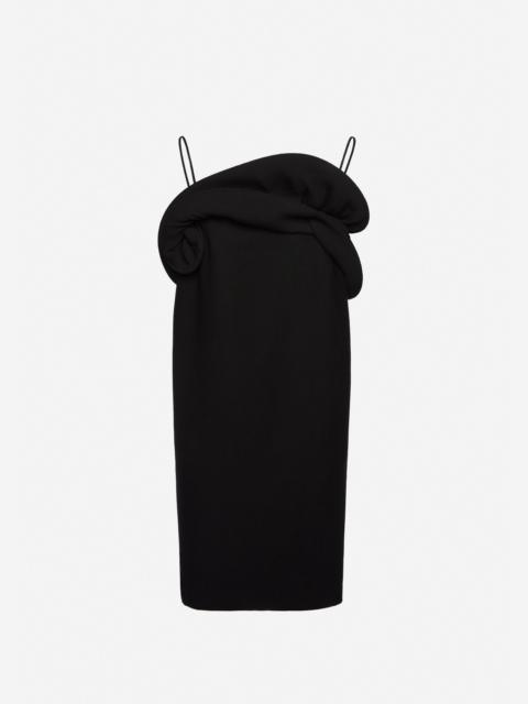 MAGDA BUTRYM Sculptural neckline dress in black