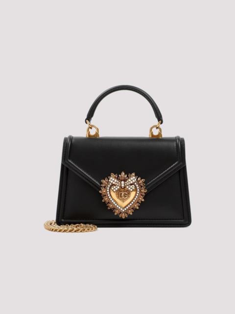 Dolce & Gabbana DOLCE&GABBANA Devotion Black Leather Bag New & Authentic