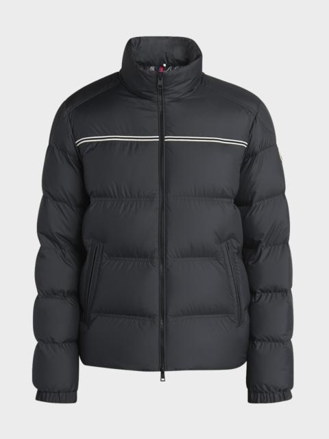 Moncler Men's Bouvaque Tricolor-Trim Down Jacket