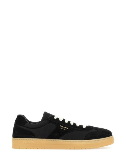Prada Prada Men Black Suede E Re-Nylon Sneakers