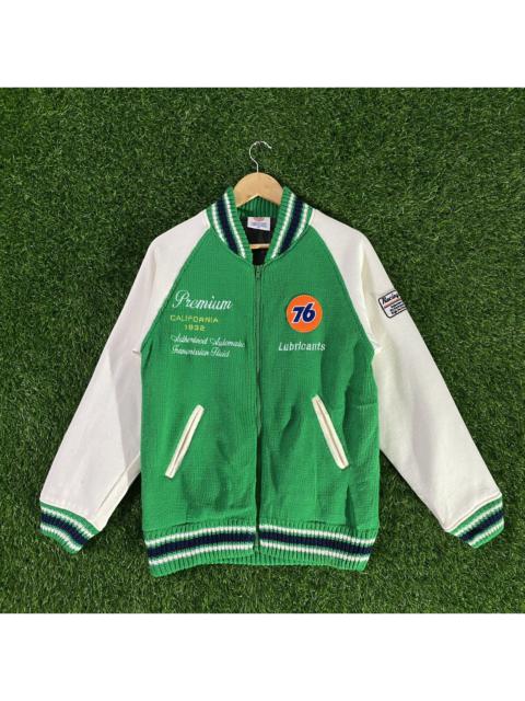 Other Designers Vintage - 76 Lubricant Green Varsity Jacket