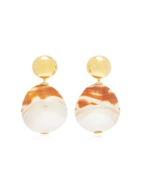 LIZZIE FORTUNATO Rodan Pearl Clip-On Earrings gold