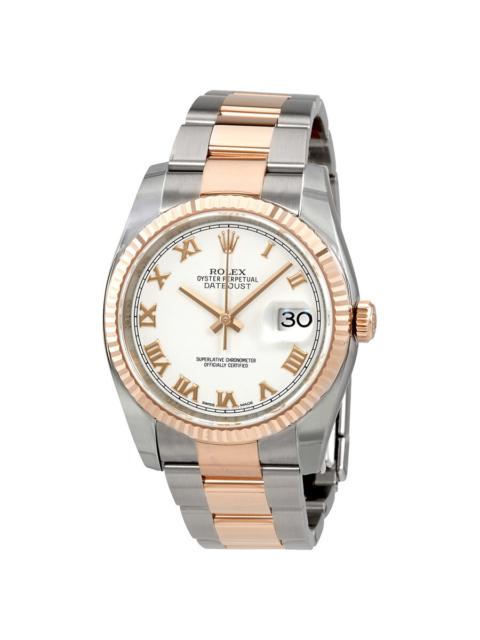 ROLEX Rolex Oyster Perpetual Datejust 36 White Dial Stainless Steel and 18K Everose Gold Bracelet Automati