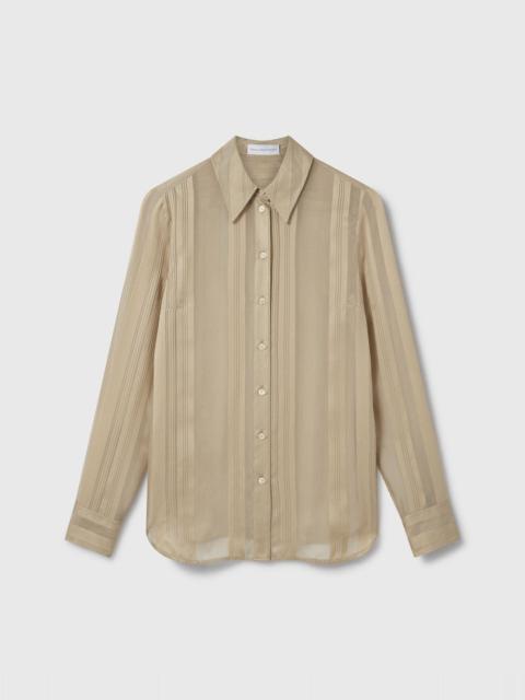 Sheer Stripe Fitted Shirt