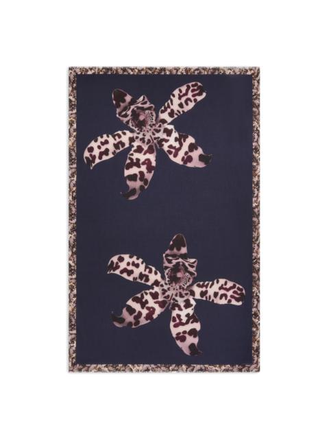floral-print cotton pareo