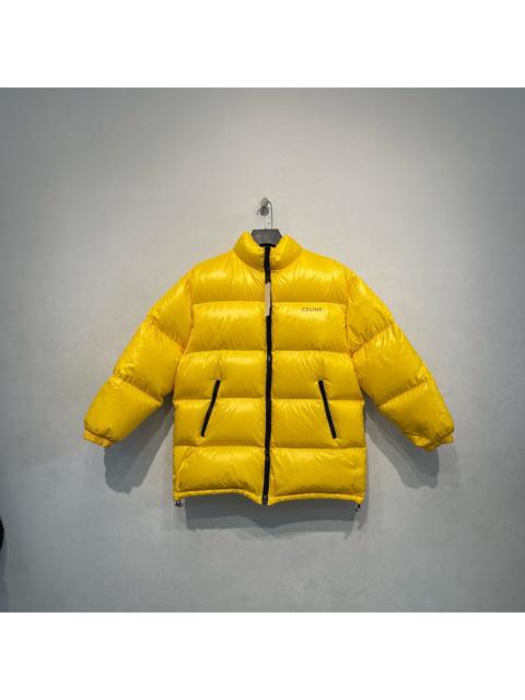 CELINE Celine logo-print yellow down jacket