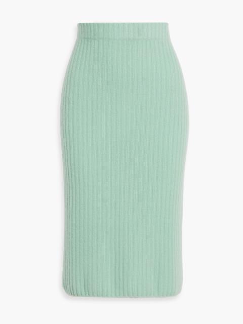 The Elder Statesman Ribbed cashmere midi skirt