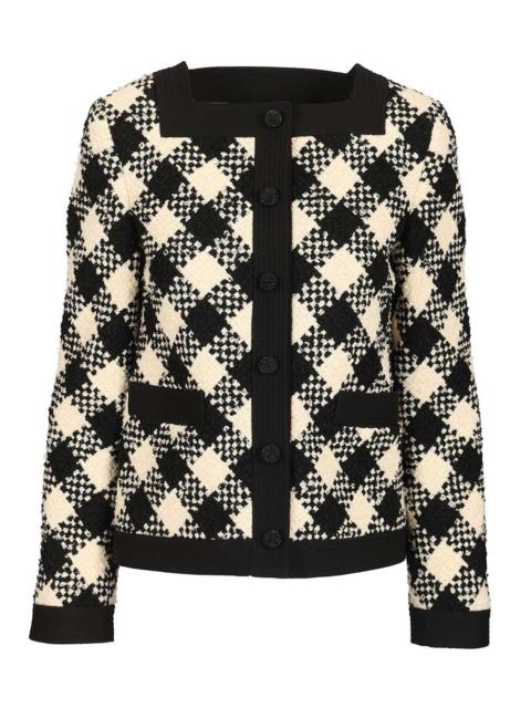 Valentino Valentino Garavani Women Damier Checked Bouclé Tweed Jacket
