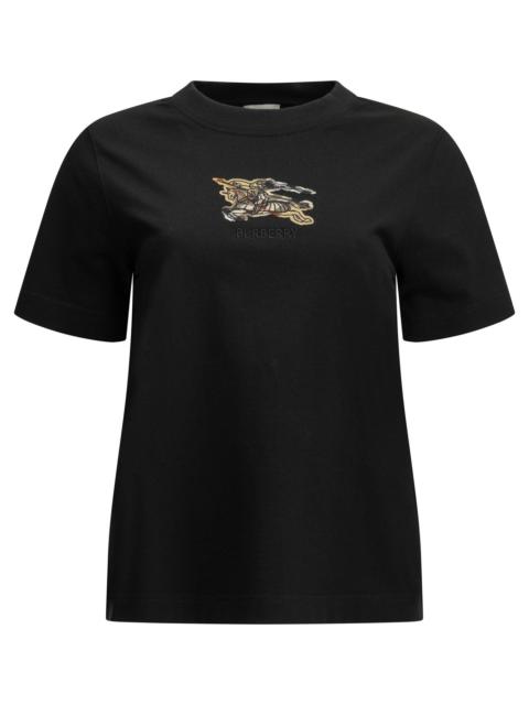 Burberry Burberry Knight Check Crew-neck T-shirt Black