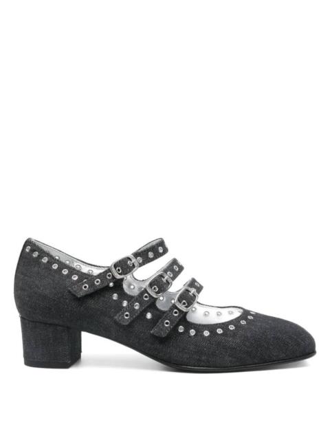 Other Designers Carel Camden Denim Buckled Pumps