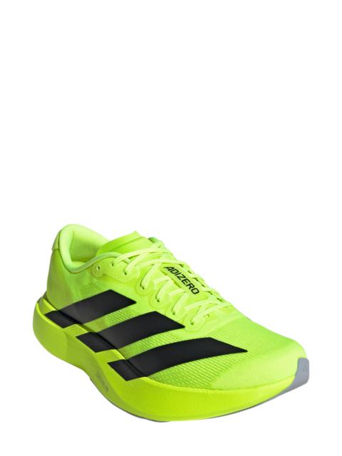 adidas adidas Gender Inclusive Adizero Evo SL Running Shoe in Lemon/Black/Matte Silver at Nordstrom