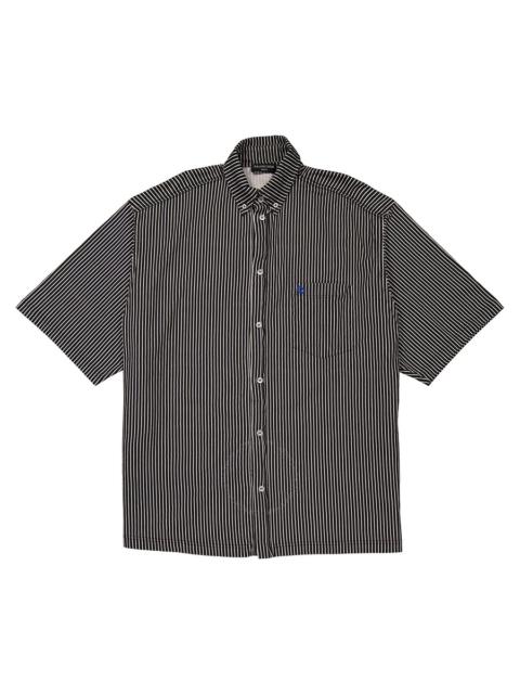Balenciaga Short-Sleeved Stripe Cotton Shirt