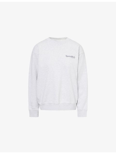 Sporty & Rich Run Club Crewneck Cotton-Jersey Sweatshirt