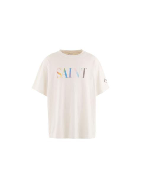 SAINT M×××××× RAINBOW SAINT SHORT SLEEVED T-SHIRT (WHITE)